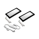 Eclairage sous meuble LED SKY conducteur inclus, lot de 2 IP20, opale, noir  12W 390lm 4000K CRI 80-89 21cm