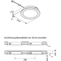 LED Recessed luminaire FAR 58, 3er Set, 3x 3W, 3000K, IP20, brushed stainless steel