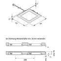 Luminaires pour meuble FAQ 58 - LED-24 angulaire, plat, lot de 5 IP44/IP20, acier inoxydable brossé 