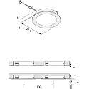 LED Recessed luminaire FAR 68, 5er Set, 5x 4W, 4000K, IP20, brushed stainless steel