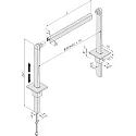 Hera Rail d'alimentation LED 2-LINK avec prise de courant, réglable, aluminium