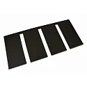 Support INTERO-LINE - SLICED GLASS HOLDER  3 fois, mécanique, amovible, acier inoxydable brossé