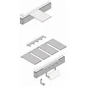 Hera Support INTERO-LINE - SLICED GLASS HOLDER  3 fois, mécanique, amovible, acier inoxydable brossé