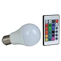 Lampe RGBW avec télécommande A60 dimmable E27 7,5W 500lm 3000K 160° CRI 80 