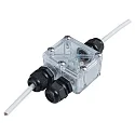 HEITRONIC Distributeur 2 voies, étanche, transparent