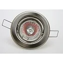 HEITRONIC Spot DL6801 rond, pivotant GU5,3 IP20, acier inoxydable brossé 
