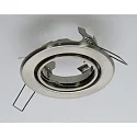 HEITRONIC Spot DL6801 rond, pivotant GU5,3 IP20, acier inoxydable brossé 