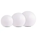 Lampe boule solaire BOULE avec interrupteur, lot de 3, avec batterie, avec capteur de luminosité IP44, blanc opale 