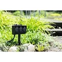 HEITRONIC Brochet de prises DUBAI 3 fois, avec prise de courant, graphite
