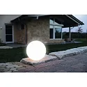 HEITRONIC Lampe à boule MUNDAN rond, avec prise de courant, médium E27 IP44, blanche gradable