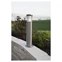 Luminaire en forme de borne CALYPSO cylindrique E27 IP44 acier inoxydable, mat gradable