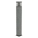 Lampadaire d'extérieur LA MER angulaire, rayonnement latéral E27 IP44, granit, mat gradable