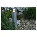Lampadaire d'extérieur LA MER angulaire, rayonnement latéral E27 IP44, granit, mat gradable