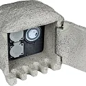 HEITRONIC Colonne de prises PIEDRA 2 voies, gris