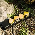 HEITRONIC Socket, IP44, 1,5m connection cable, spring hinged cover, black/yellow, 4-fold