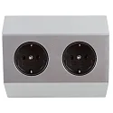 HEITRONIC Protective contact socket SALERNO, 2-fold, 250V, max. 3500W