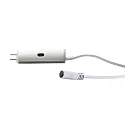 HEITRONIC Interrupteur MICANO avec prise de courant, argent