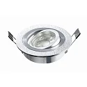 Downlight DL7801 rond GU5.3 und GU10 IP20, aluminium brossé gradable
