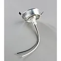 Downlight DL7801 rond GU5.3 und GU10 IP20, aluminium brossé gradable