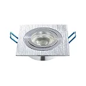 Downlight DL7801 angulaire GU5.3 und GU10 IP20, aluminium brossé gradable