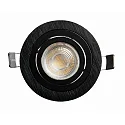 HEITRONIC Downlight DL7801 rond, pivotant GU5.3 und GU10 IP20, noir gradable