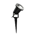 Lampe à broche DALIAN rotatif, avec prise de courant, inclinable GU10 IP65, anthrazit gradable