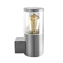 Luminaire mural d’extérieur NAXOS cylindrique E27 IP44, acier inoxydable gradable