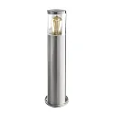 HEITRONIC Luminaire d'allées NAXOS cylindrique, court E27 IP44, acier inoxydable gradable