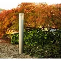 HEITRONIC Luminaire d'allées NAXOS cylindrique, langue E27 IP44, acier inoxydable gradable