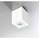 Surface mounted spot ADL9001, square, GU10, IP20, 25° swiveling, white