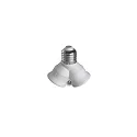 HEITRONIC Adaptateur DUO 2 voies, blanche