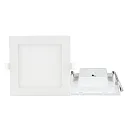HEITRONIC Plafonnier encastré LE MANS carré IP44, blanche gradable