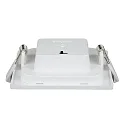 HEITRONIC Plafonnier encastré LE MANS carré IP44, blanche gradable
