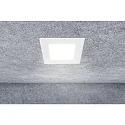 HEITRONIC Plafonnier encastré LE MANS carré IP44, blanche gradable