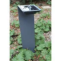 HEITRONIC outdoor floor lamp Z-LINE with sensor, with USB connection, with accumulator IP54, anthracite dimmable