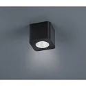 Downlight OSO LED angulaire, rigide, version pour montage en surface IP44, noir mat gradable