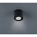 Downlight OSO LED rond, rigide, version pour montage en surface IP44, noir mat gradable