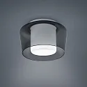 Helestra Luminaire de plafond CANIO E27 IP30, gris, blanc mat