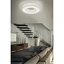 Helestra LED Ceiling luminaire LOMO LED, IP20 white matt / shade white