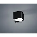 Luminaire de plafond DORA angulaire IP20, satiné, noir mat 