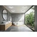 Helestra ceiling luminaire COSI IP30, satined, black matt dimmable
