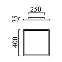 Helestra Luminaire de plafond RACK angulaire IP20, satiné, blanc mat gradable