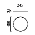 LED Ceiling luminaire RACK LED, round, IP20, black matt