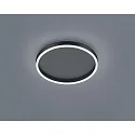 Luminaire de plafond SONA rond IP20, satiné, noir mat gradable