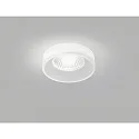 Helestra Plafonnier encastré IVA IP44, satiné, blanche gradable