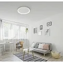 Helestra ceiling luminaire MORI CCT Switch, with diffuser IP20, white matt dimmable