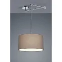 Luminaire à suspension CERTO 2 E27 IP20, chrome, mocca