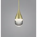 Luminaire à suspension DEEP réglable, avec diffuseur IP20, or mat 