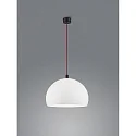 Luminaire à suspension DORO E27 IP20, rouge, noir mat, blanche