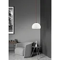 Helestra Luminaire à suspension DORO E27 IP20, rouge, noir mat, blanche